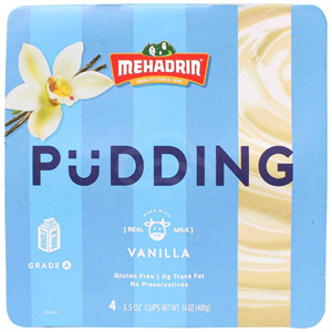 Mehadrin Pudding Vanilla 4-3.5 Oz