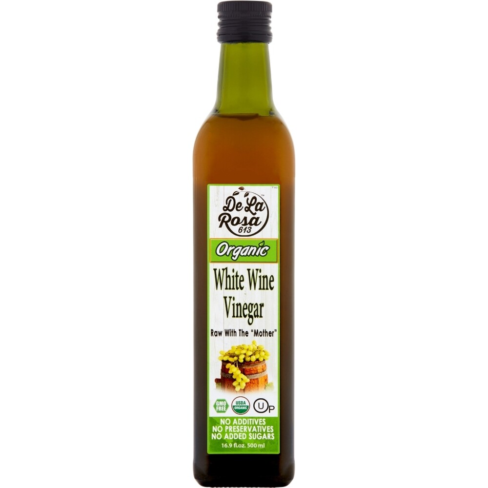 De La Rosa White Wine Vinegar Organic 16.9 Oz