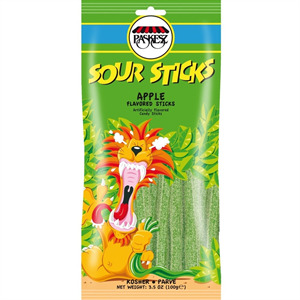 Paskesz Sour Sticks Apple 3.5 Oz