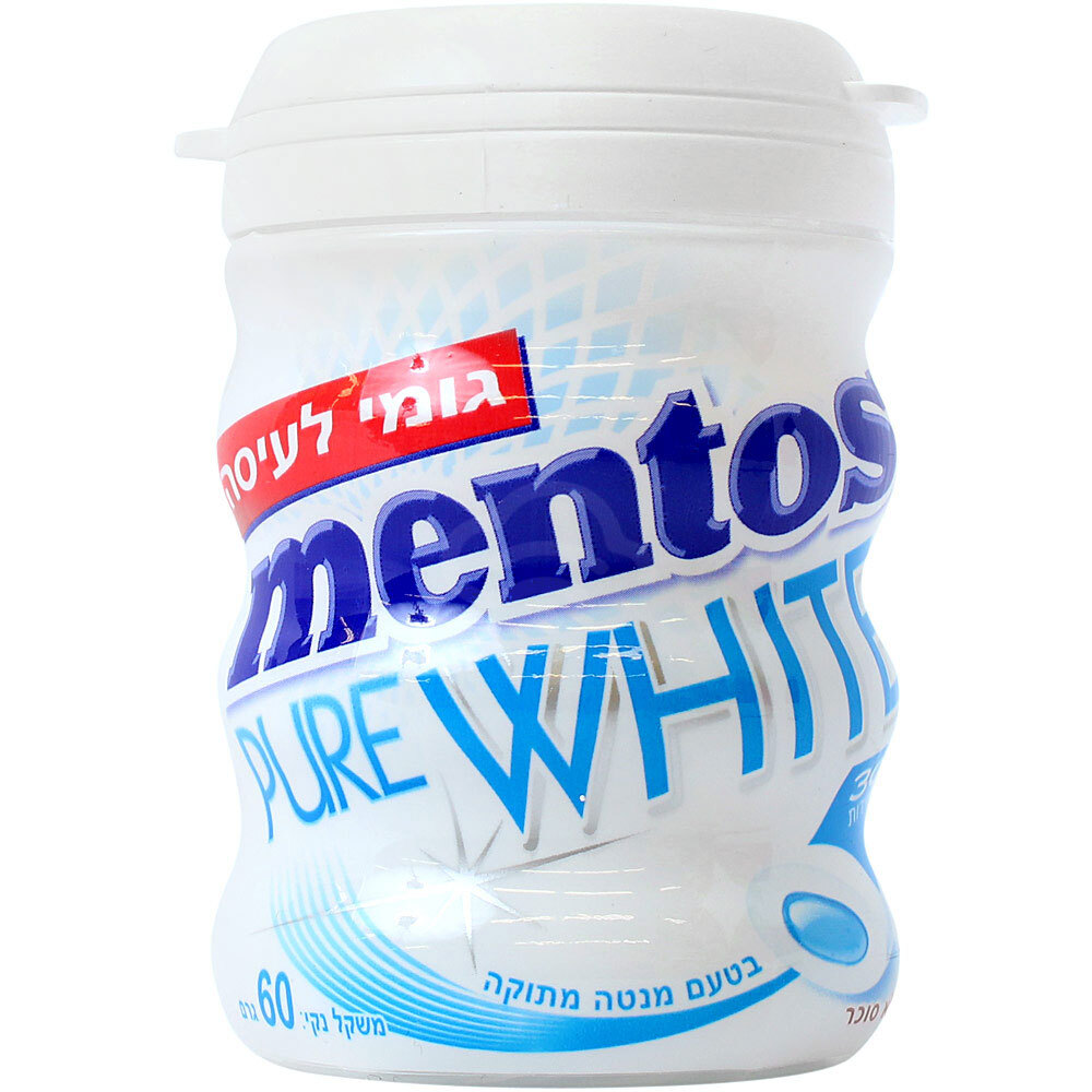 Mentos Gum Pure White Sweetmint 60 Gr