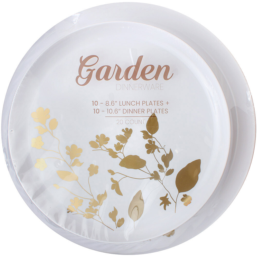 Garden Plates Combo White Gold 20Ct