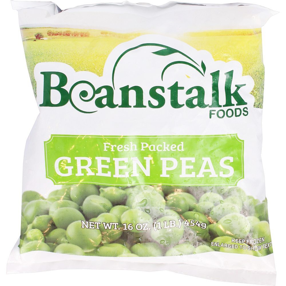 Beanstalk Green Peas 16Oz